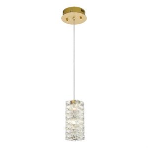 Elegant Lighting Aston 6.5 Inch Led Pendant In Satin Gold