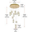 Elegant Lighting Aston 28 Inch Led Pendant In Satin Gold