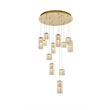 Elegant Lighting Aston 28 Inch Led Pendant In Satin Gold