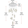 Elegant Lighting Aston 32 Inch Led Pendant In Chrome