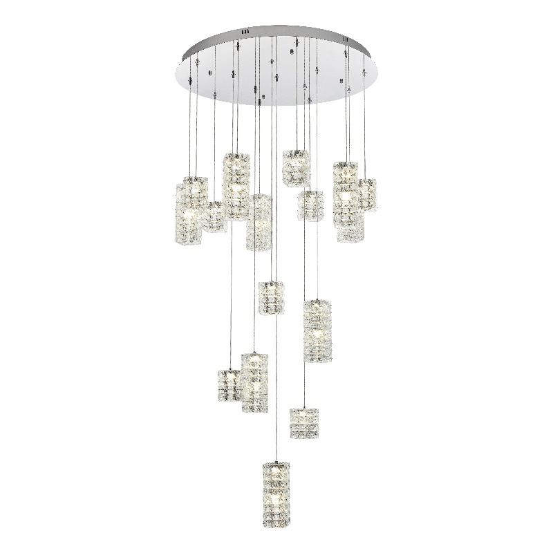 Elegant Lighting Aston 32 Inch Led Pendant In Chrome