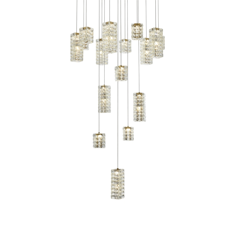 Elegant Lighting Aston 32 Inch Led Pendant In Satin Gold