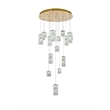 Elegant Lighting Aston 32 Inch Led Pendant In Satin Gold