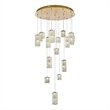 Elegant Lighting Aston 32 Inch Led Pendant In Satin Gold