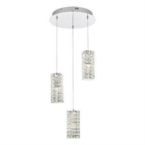 Elegant Lighting Aston 16 Inch Led Pendant In Chrome
