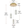 Elegant Lighting Aston 16 Inch Led Pendant In Satin Gold