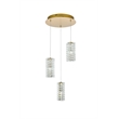 Elegant Lighting Aston 16 Inch Led Pendant In Satin Gold