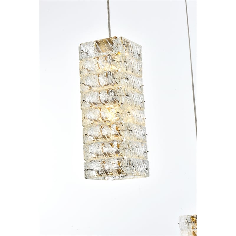 Elegant Lighting Aston 16 Inch Led Pendant In Satin Gold