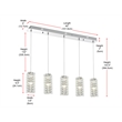 Elegant Lighting Aston 40 Inch Led Pendant In Chrome
