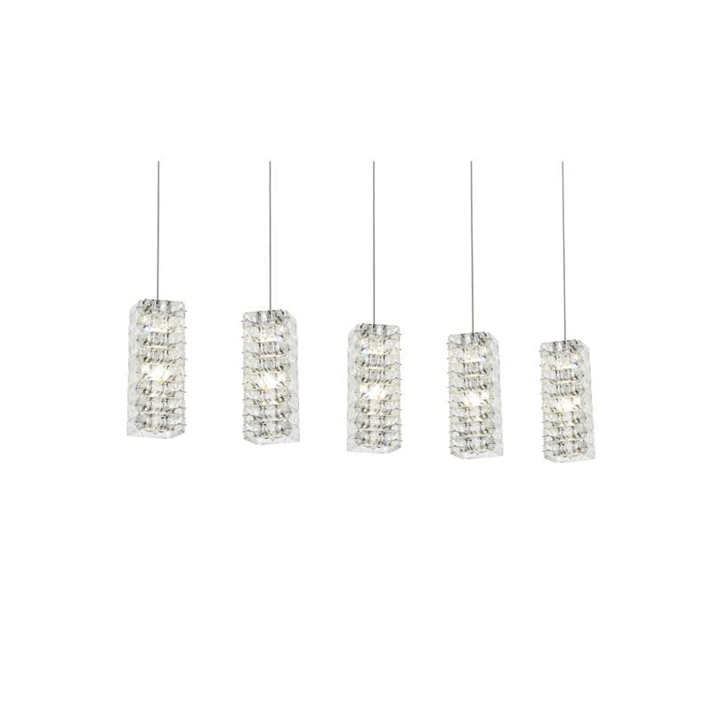 Elegant Lighting Aston 40 Inch Led Pendant In Chrome