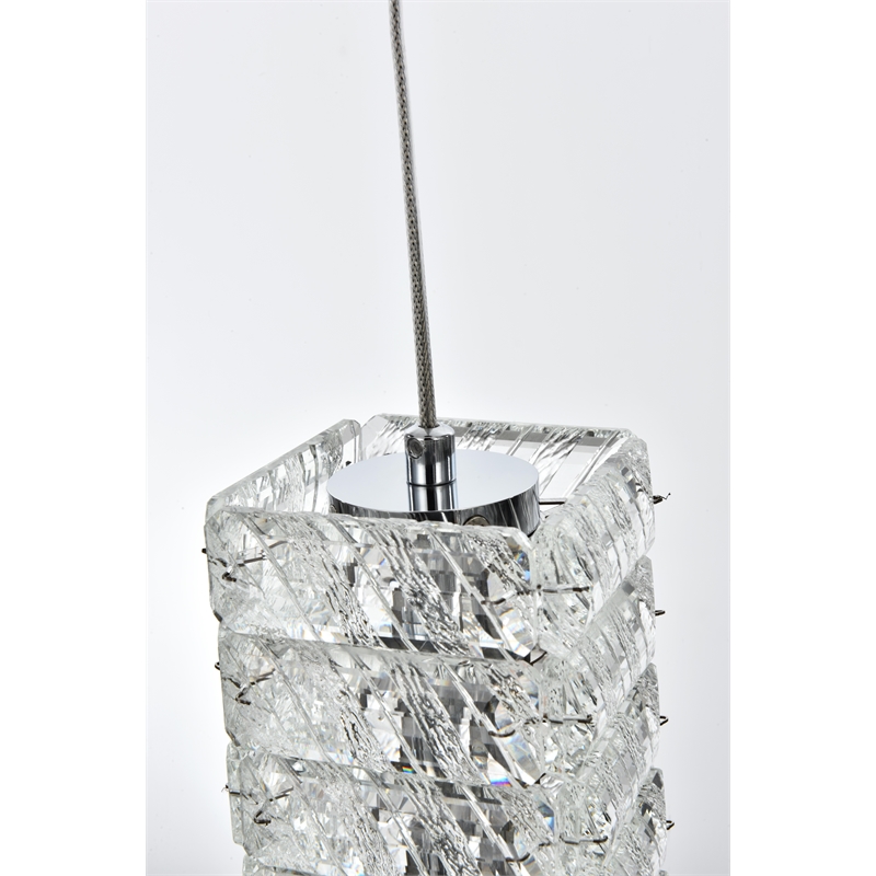 Elegant Lighting Aston 40 Inch Led Pendant In Chrome