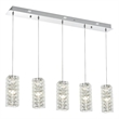 Elegant Lighting Aston 40 Inch Led Pendant In Chrome