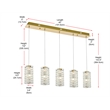 Elegant Lighting Aston 40 Inch Led Pendant In Satin Gold