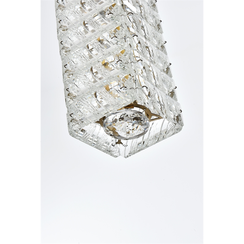 Elegant Lighting Aston 40 Inch Led Pendant In Satin Gold