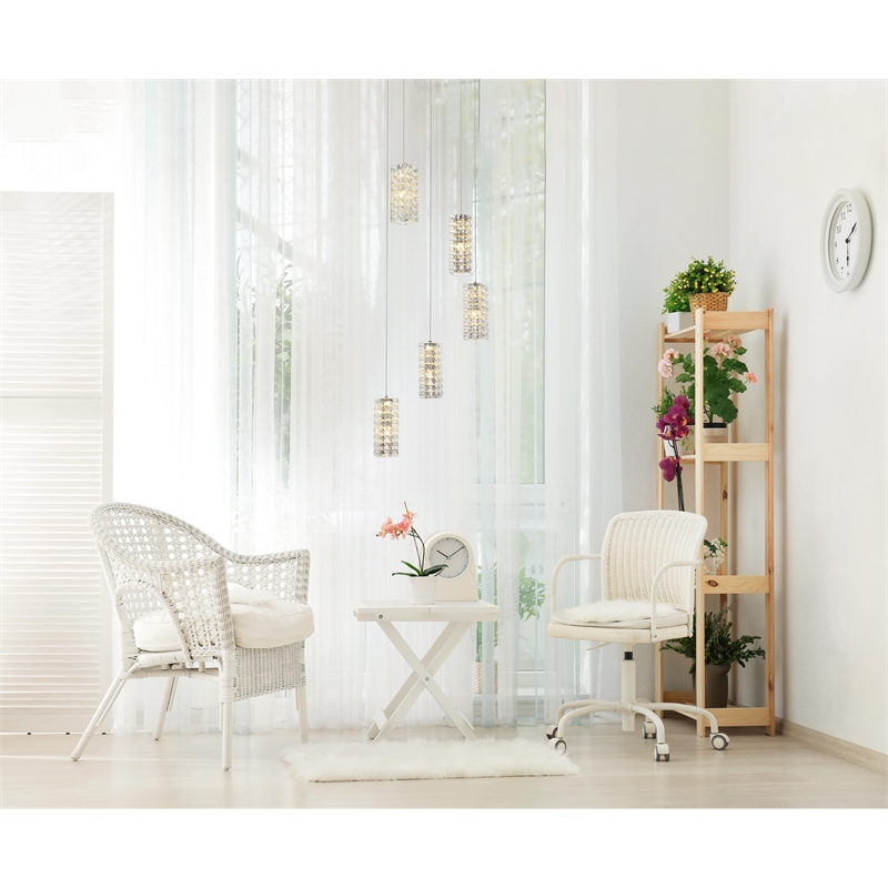 Elegant Lighting Aston 20 Inch Led Pendant In Chrome