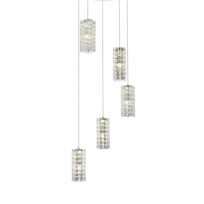 Elegant Lighting Aston 20 Inch Led Pendant In Chrome