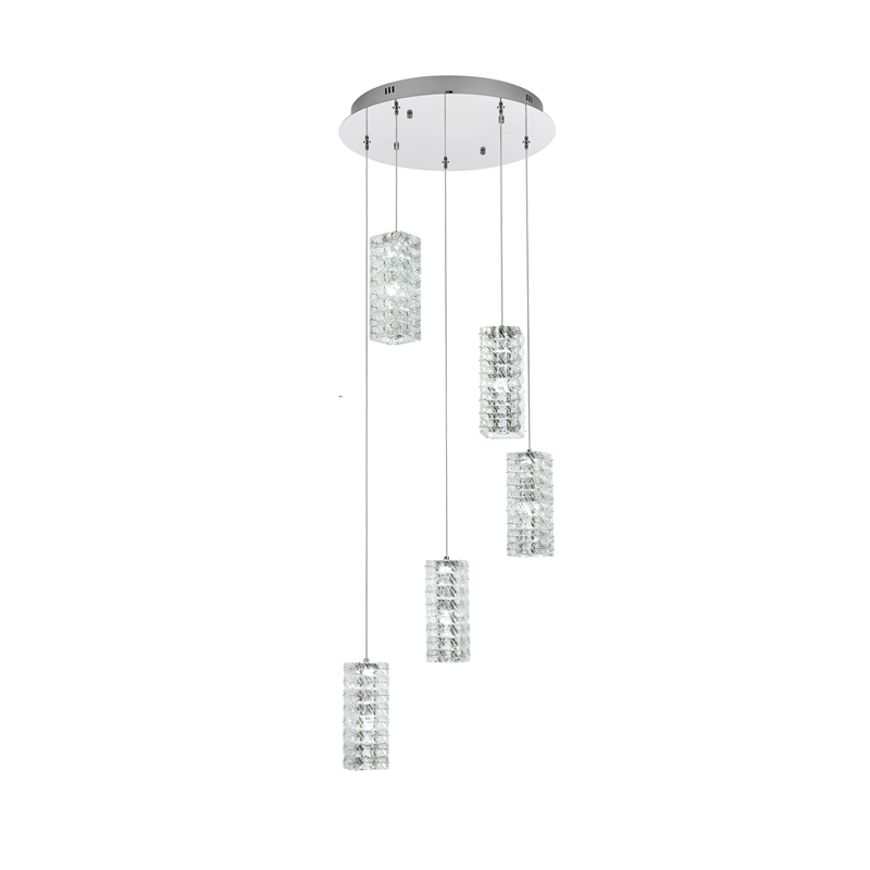 Elegant Lighting Aston 20 Inch Led Pendant In Chrome