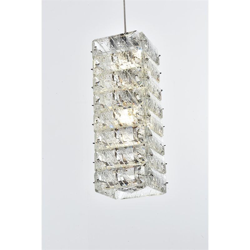 Elegant Lighting Aston 20 Inch Led Pendant In Chrome