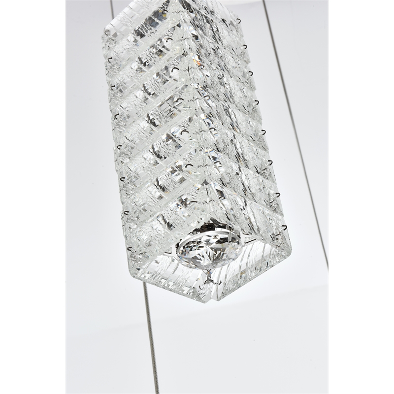 Elegant Lighting Aston 20 Inch Led Pendant In Chrome