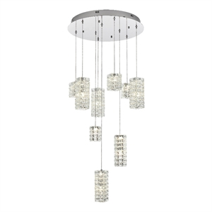 Elegant Lighting Aston 24 Inch Led Pendant In Chrome