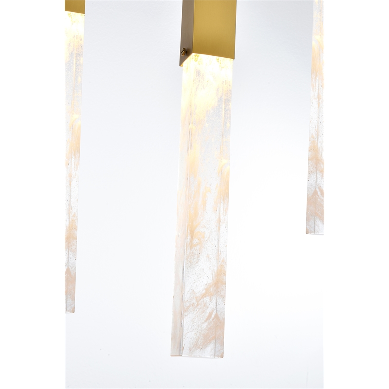Elegant Lighting Aurora 26 Inch Pendant In Satin Gold