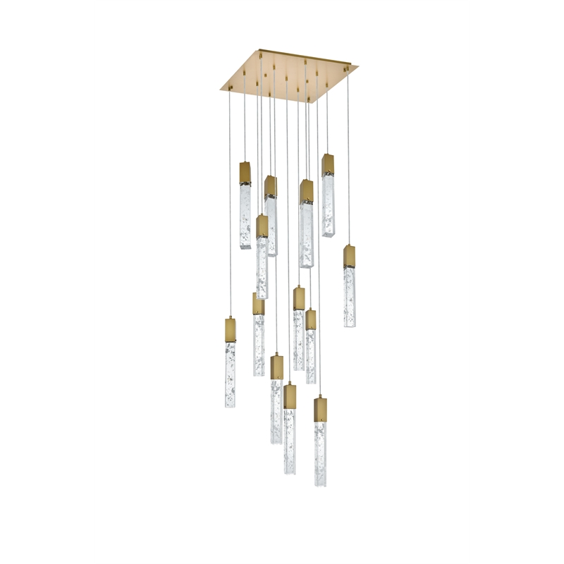 Elegant Lighting Aurora 26 Inch Pendant In Satin Gold