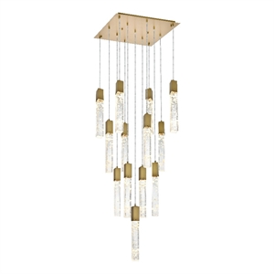 elegant lighting aurora 26 inch pendant in satin gold