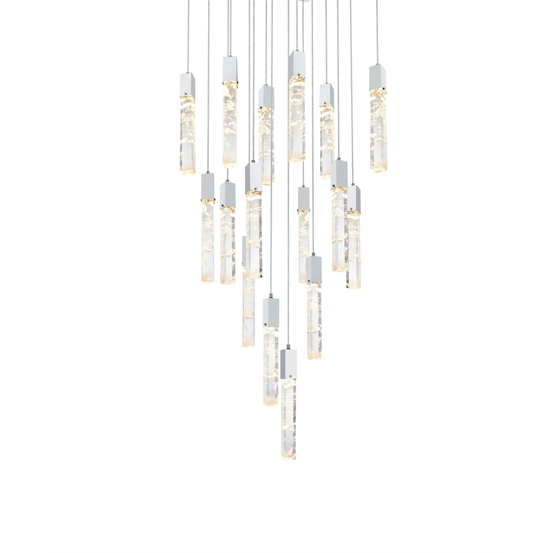 Elegant Lighting Aurora 30 Inch Pendant In Black