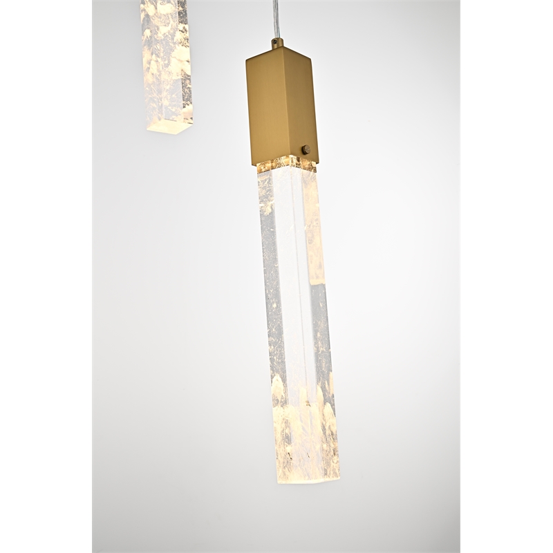 Elegant Lighting Aurora 30 Inch Pendant In Chrome