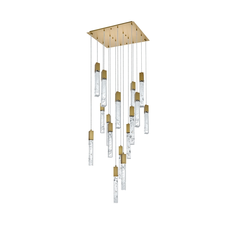 Elegant Lighting Aurora 30 Inch Pendant In Chrome
