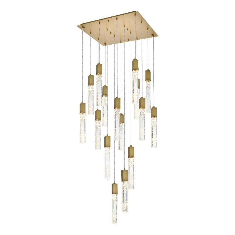 Elegant Lighting Aurora 30 Inch Pendant In Chrome