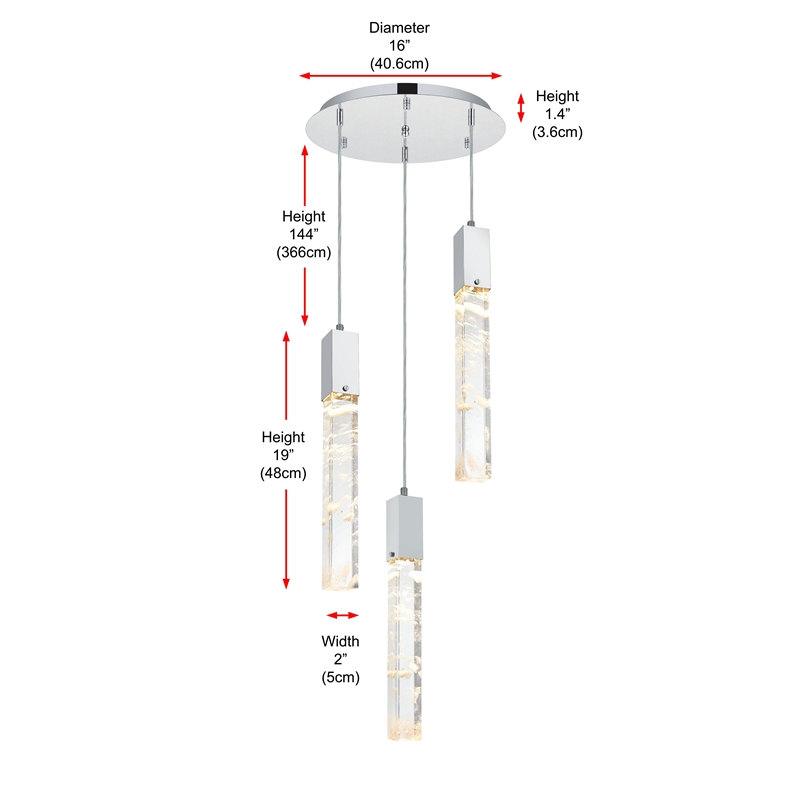 Elegant Lighting Aurora 16 Inch Chandelier In Black