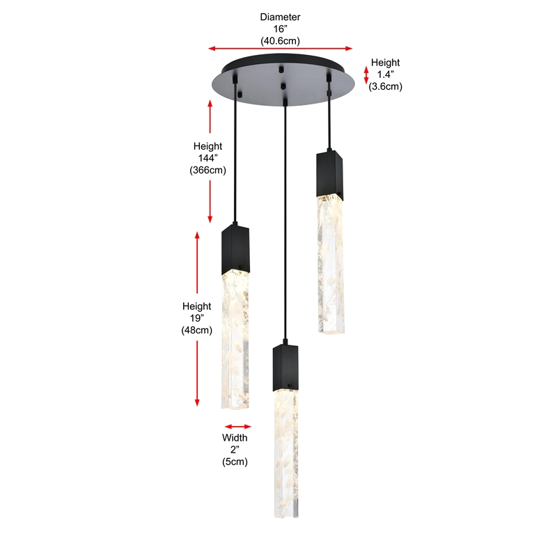 Elegant Lighting Aurora 16 Inch Chandelier In Chrome