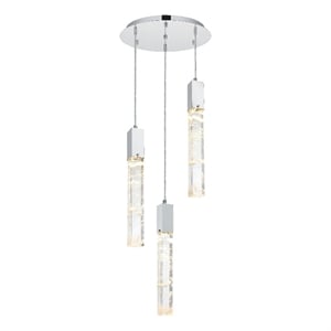 elegant lighting aurora 16 inch chandelier in chrome