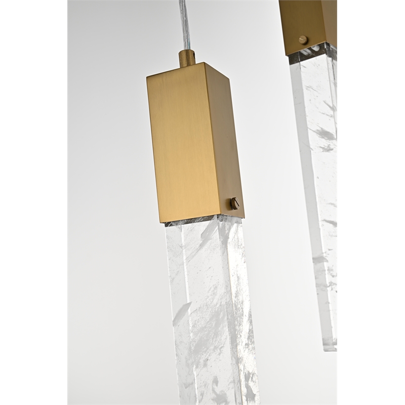 Elegant Lighting Aurora 16 Inch Chandelier In Satin Gold