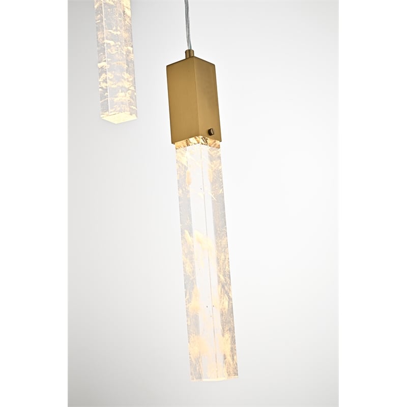 Elegant Lighting Aurora 16 Inch Chandelier In Satin Gold