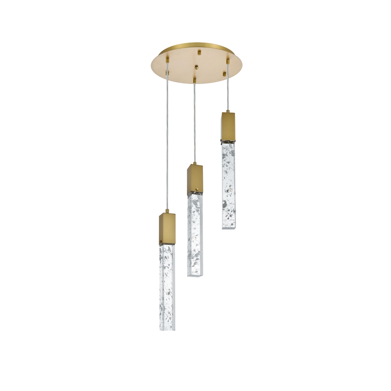 Elegant Lighting Aurora 16 Inch Chandelier In Satin Gold