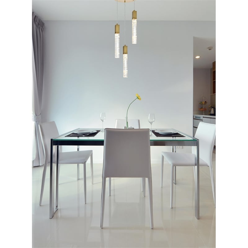 Elegant Lighting Aurora 16 Inch Chandelier In Satin Gold