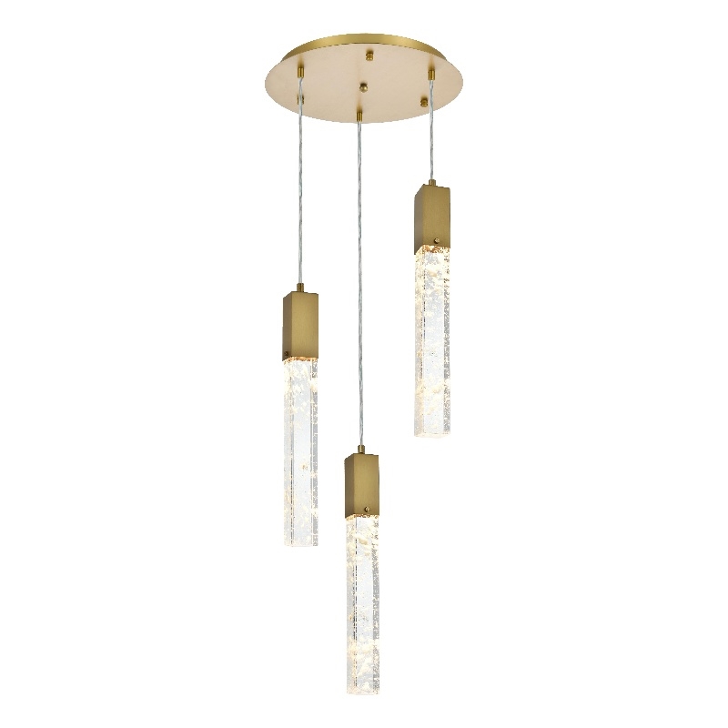 Elegant Lighting Aurora 16 Inch Chandelier In Satin Gold
