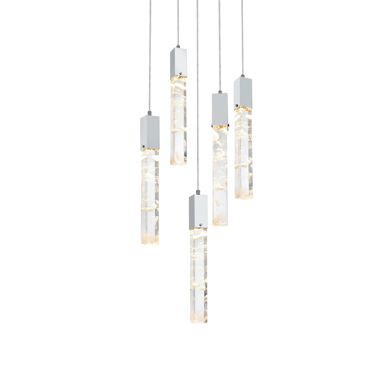 Elegant Lighting Aurora 20 Inch Chandelier In Black