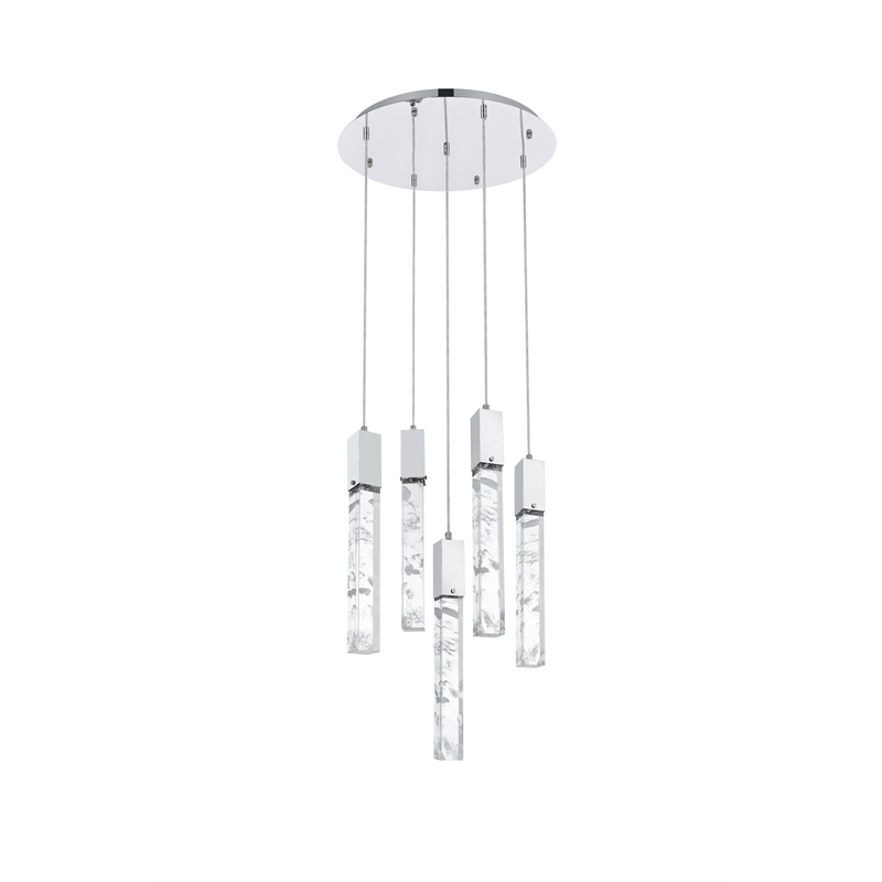 Elegant Lighting Aurora 20 Inch Chandelier In Black