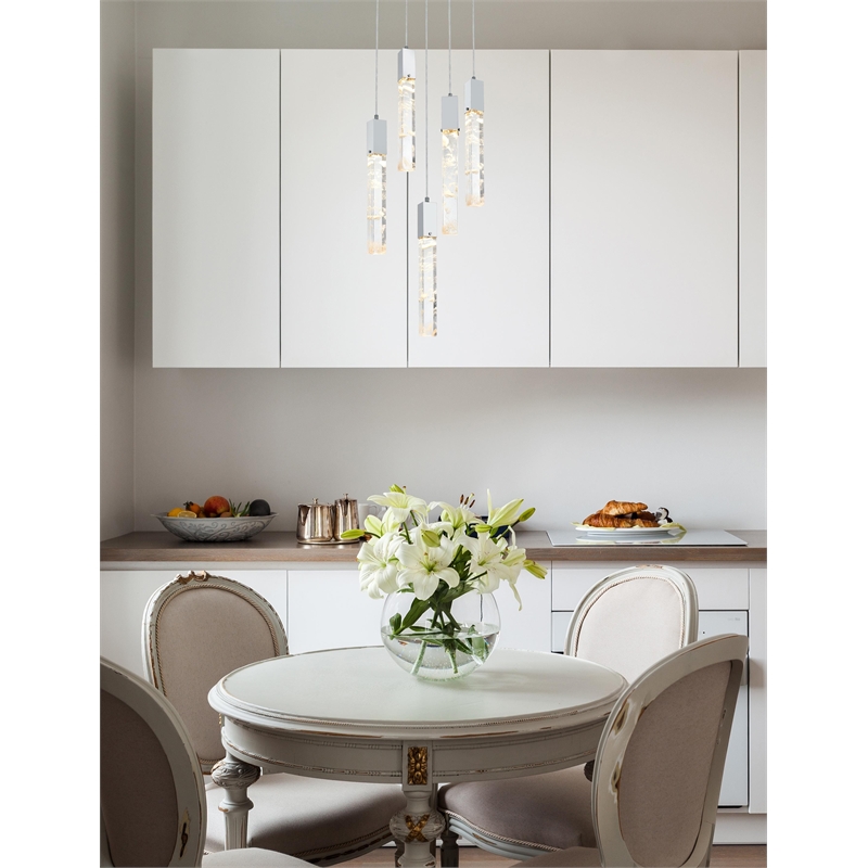 Elegant Lighting Aurora 20 Inch Chandelier In Black
