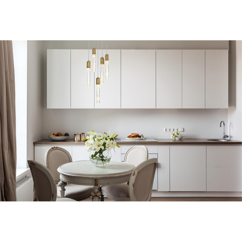 Elegant Lighting Aurora 20 Inch Chandelier In Satin Gold