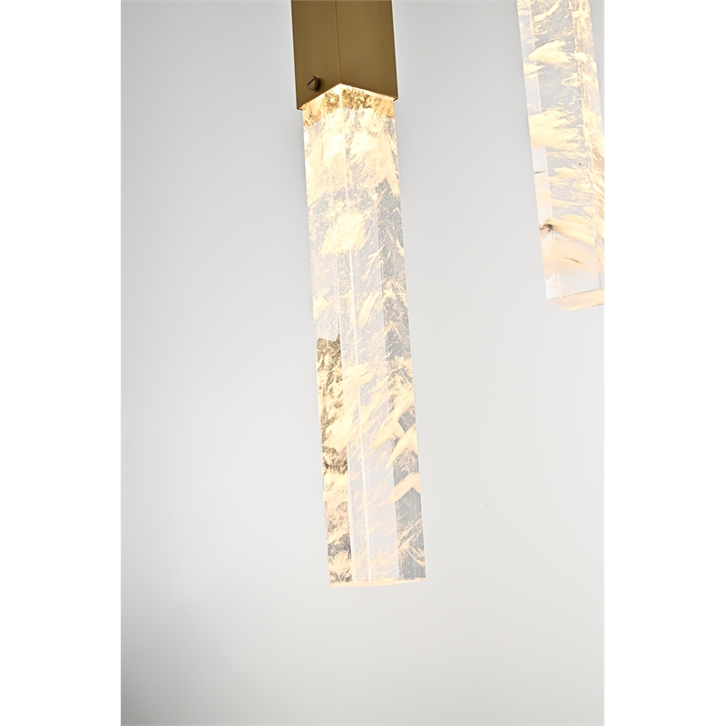 Elegant Lighting Aurora 20 Inch Chandelier In Satin Gold