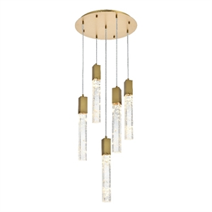 elegant lighting aurora 20 inch chandelier in satin gold