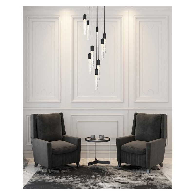 Elegant Lighting Aurora 24 Inch Chandelier In Black