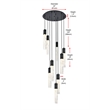Elegant Lighting Aurora 24 Inch Chandelier In Black