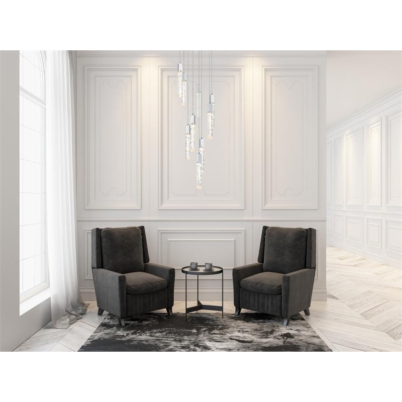 Elegant Lighting Aurora 24 Inch Chandelier In Chrome