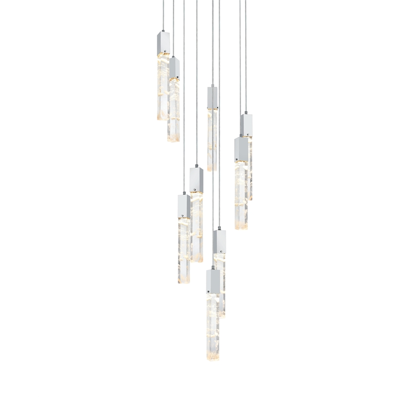 Elegant Lighting Aurora 24 Inch Chandelier In Chrome