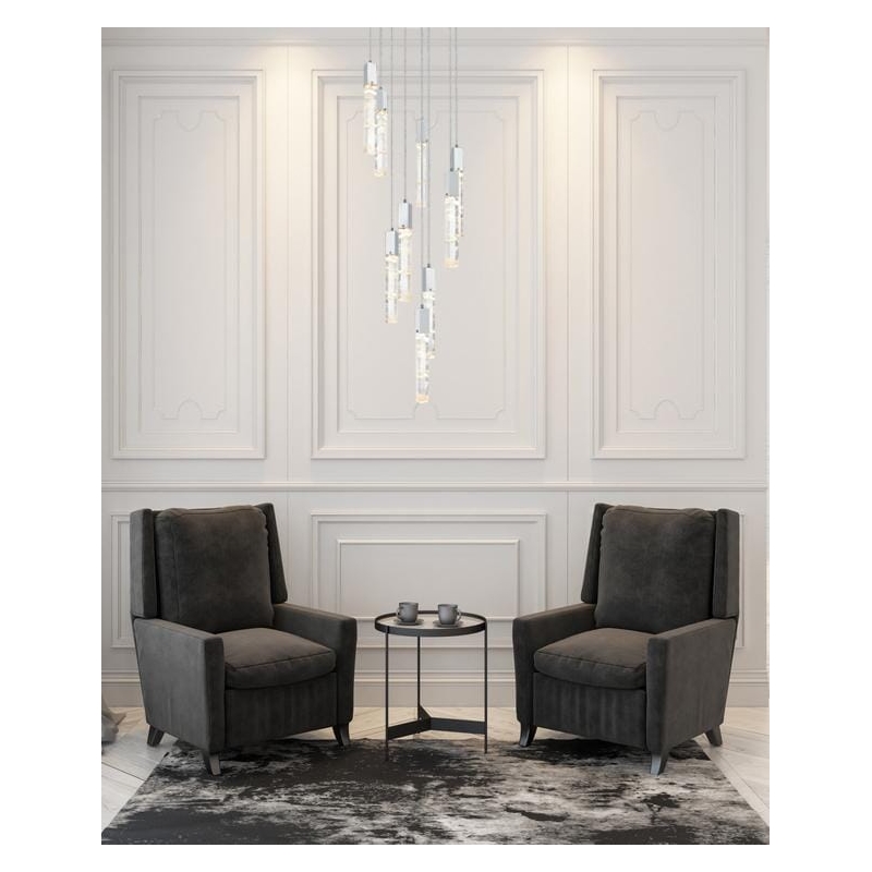 Elegant Lighting Aurora 24 Inch Chandelier In Chrome